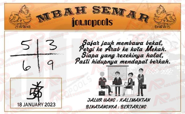 Syair HK Mbah Semar 18 January 2023