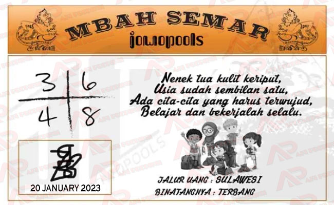 Syair HK Mbah Semar 20 January 2023