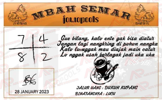 Syair HK Mbah Semar 28 January 2023