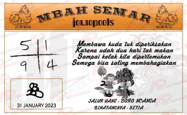 Syair HK Mbah Semar 31 January 2023