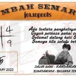 Syair SD Mbah Semar 29 January 2023